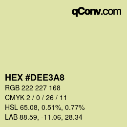 颜色代码: HEX #DEE3A8 | qconv.com