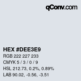 Color code: HEX #DEE3E9 | qconv.com