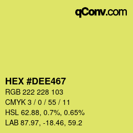 Color code: HEX #DEE467 | qconv.com