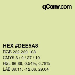 カラーコード: HEX #DEE5A8 | qconv.com