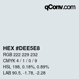 カラーコード: HEX #DEE5E8 | qconv.com