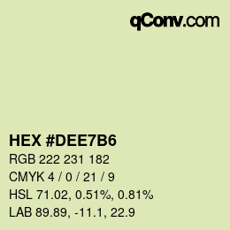 Color code: HEX #DEE7B6 | qconv.com