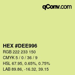 Color code: HEX #DEE996 | qconv.com