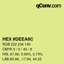 カラーコード: HEX #DEEA8C | qconv.com