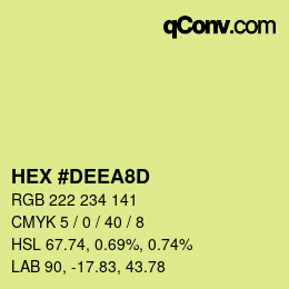カラーコード: HEX #DEEA8D | qconv.com