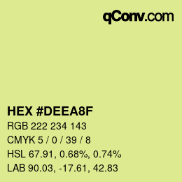 カラーコード: HEX #DEEA8F | qconv.com