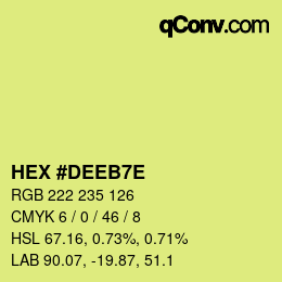 Color code: HEX #DEEB7E | qconv.com