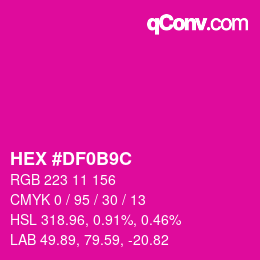 Color code: HEX #DF0B9C | qconv.com