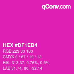 Color code: HEX #DF1EB4 | qconv.com