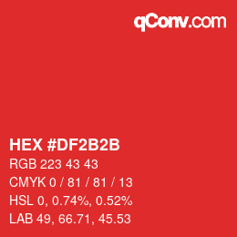 Color code: HEX #DF2B2B | qconv.com