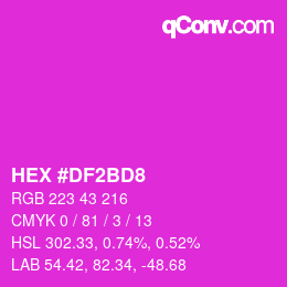 Color code: HEX #DF2BD8 | qconv.com