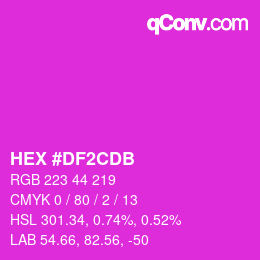 Color code: HEX #DF2CDB | qconv.com