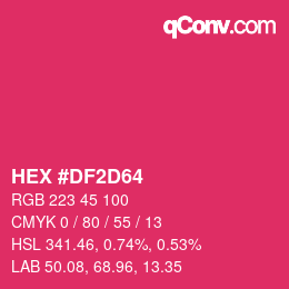Color code: HEX #DF2D64 | qconv.com