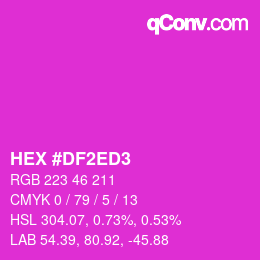 カラーコード: HEX #DF2ED3 | qconv.com