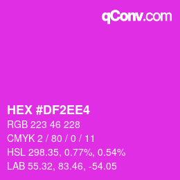 カラーコード: HEX #DF2EE4 | qconv.com