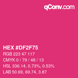 Color code: HEX #DF2F75 | qconv.com