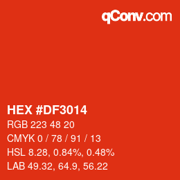 Color code: HEX #DF3014 | qconv.com