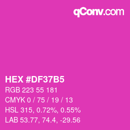 Color code: HEX #DF37B5 | qconv.com