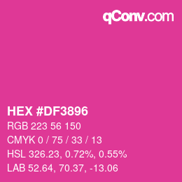 Color code: HEX #DF3896 | qconv.com
