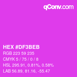 Color code: HEX #DF3BEB | qconv.com