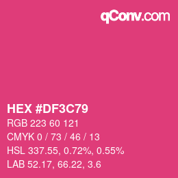 Color code: HEX #DF3C79 | qconv.com