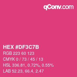 Código de color: HEX #DF3C7B | qconv.com