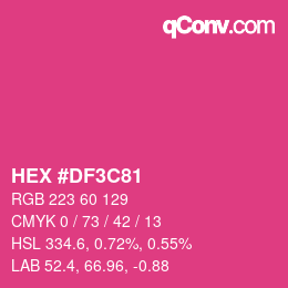 Color code: HEX #DF3C81 | qconv.com
