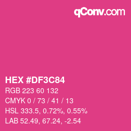 Color code: HEX #DF3C84 | qconv.com