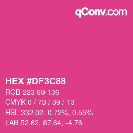 Color code: HEX #DF3C88 | qconv.com