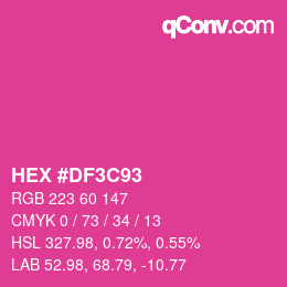 Color code: HEX #DF3C93 | qconv.com