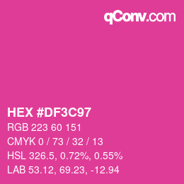 Color code: HEX #DF3C97 | qconv.com