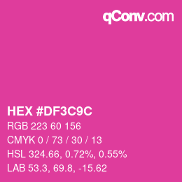 Código de color: HEX #DF3C9C | qconv.com