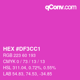 Color code: HEX #DF3CC1 | qconv.com