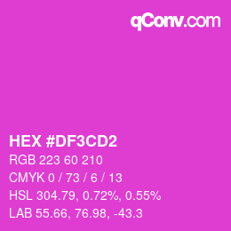 Color code: HEX #DF3CD2 | qconv.com