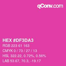 Color code: HEX #DF3DA3 | qconv.com