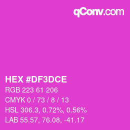 Color code: HEX #DF3DCE | qconv.com