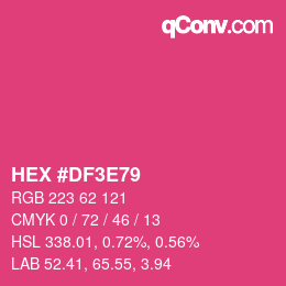 カラーコード: HEX #DF3E79 | qconv.com