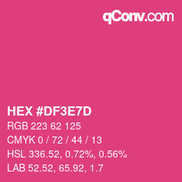 カラーコード: HEX #DF3E7D | qconv.com