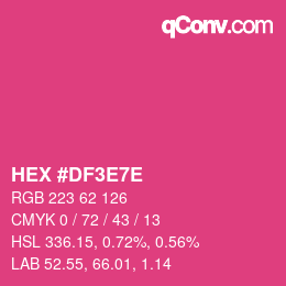 Código de color: HEX #DF3E7E | qconv.com