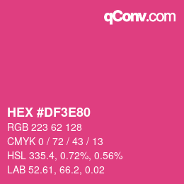カラーコード: HEX #DF3E80 | qconv.com