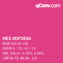 Color code: HEX #DF3E84 | qconv.com
