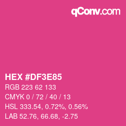 Color code: HEX #DF3E85 | qconv.com