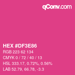 Código de color: HEX #DF3E86 | qconv.com