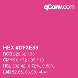 Color code: HEX #DF3E88 | qconv.com
