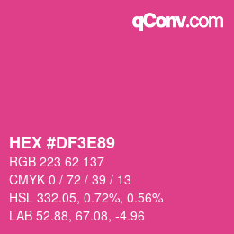 Color code: HEX #DF3E89 | qconv.com