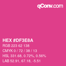 Color code: HEX #DF3E8A | qconv.com