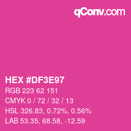 Color code: HEX #DF3E97 | qconv.com