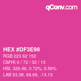Color code: HEX #DF3E98 | qconv.com