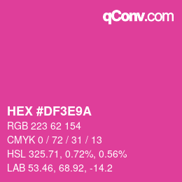 カラーコード: HEX #DF3E9A | qconv.com