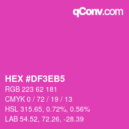 Color code: HEX #DF3EB5 | qconv.com